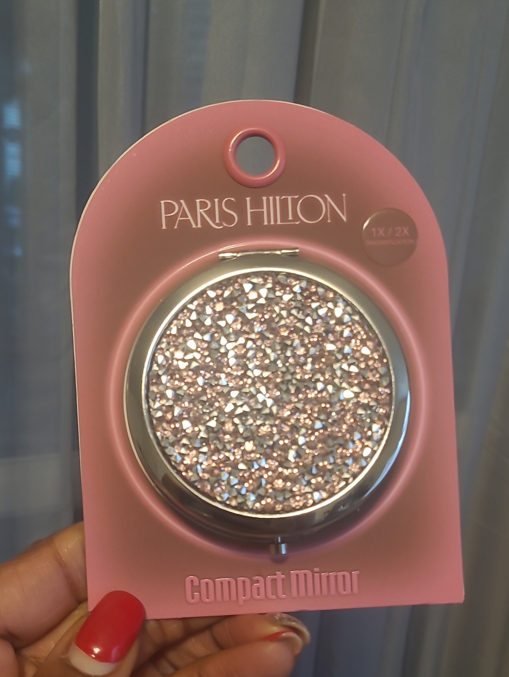 Paris Hilton Pink Crystal Compact Mirror
